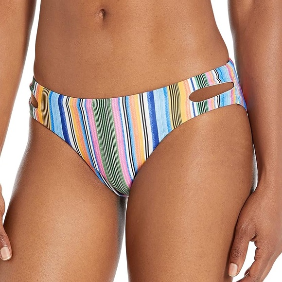 BECCA Other - BECCA by Rebecca Virtue Print Play Leila Cut Out Bikini Bottom size L NWT